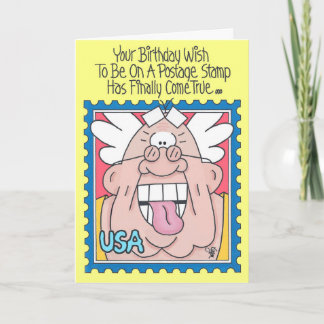 Cartão de Aniversário POSTAGE STAMP (Versão 2)
