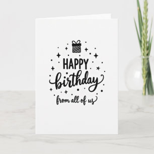 Cartão de Aniversário Presente Listrado