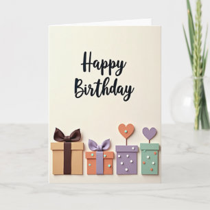 Cartão de Aniversário Presentes Caprichosos