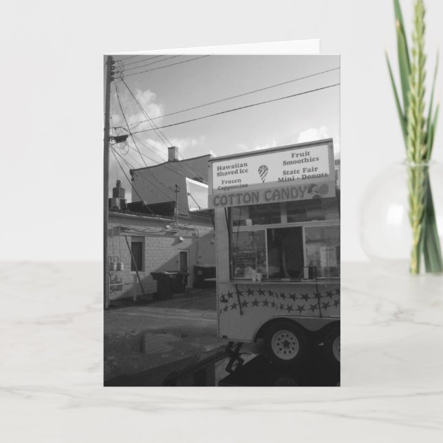 Cartão de aniversário "Preto e Branco" de algodão  (Frente)