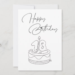 CARTÃO DE ANIVERSÁRIO PRETO E BRANCO FELIZ ANIVERS