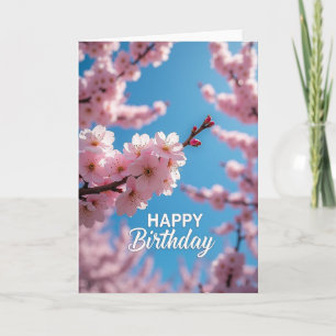 Cartão de Aniversário Primavera Rosa