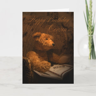 Cartão De Aniversário Primo Com Urso De Teddy Le