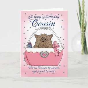 Cartão de Aniversário Primo - Pet De Bolsa De Cãoz