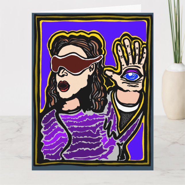 Cartão de aniversário psíquico por ParanormalPrint (Frente)