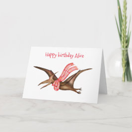 Cartão de aniversário Pterodactil Personalizado