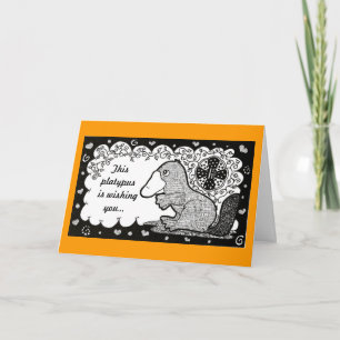 Cartão de aniversário Puro-o de Platypus
