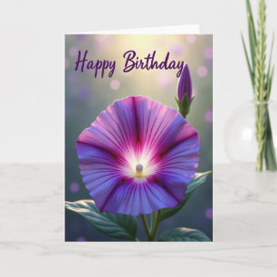 Cartão de Aniversário Purple Bloom