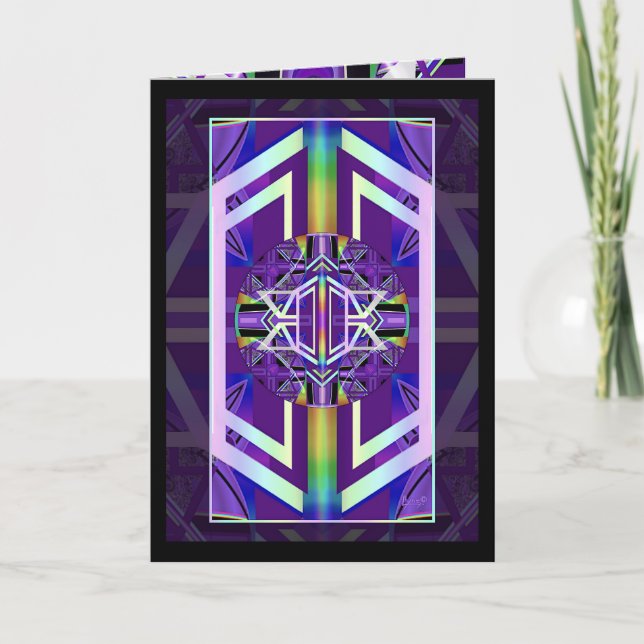 Cartão de aniversário Purple W3 (Frente)