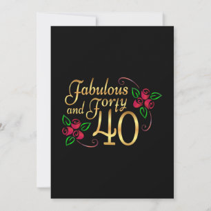 Cartão de Aniversário Quarenta Rosas Vermelhas Pre