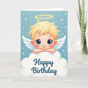 Cartão de Aniversário Querubim Alegre