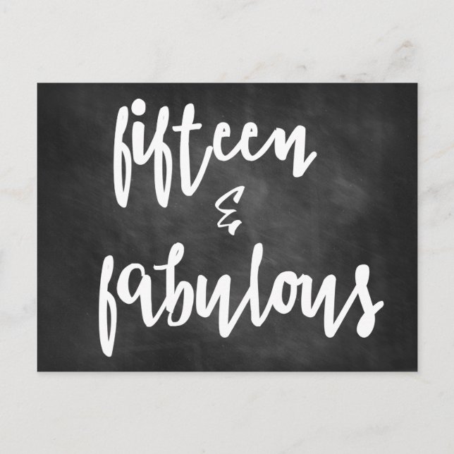 Cartão de Aniversário Quinze e Fabuloso de Quincea (Frente)