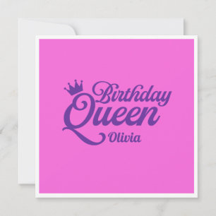 Cartão de Aniversário Rainha de Aniversário