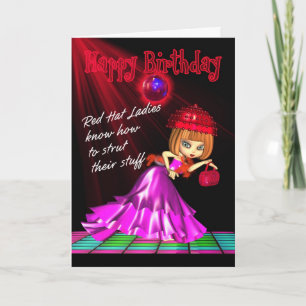 Cartão de Aniversário Red Hat Cortou Suas Coisas