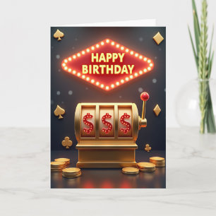 Cartão de Aniversário Retro de Jogo