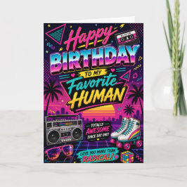Cartão de Aniversário Retro dos Anos 80 para Marid