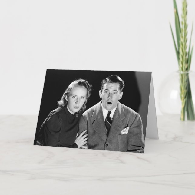 Cartão de aniversário retro engraçado (Frente)