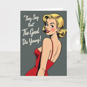 Cartão de Aniversário Retro Glam