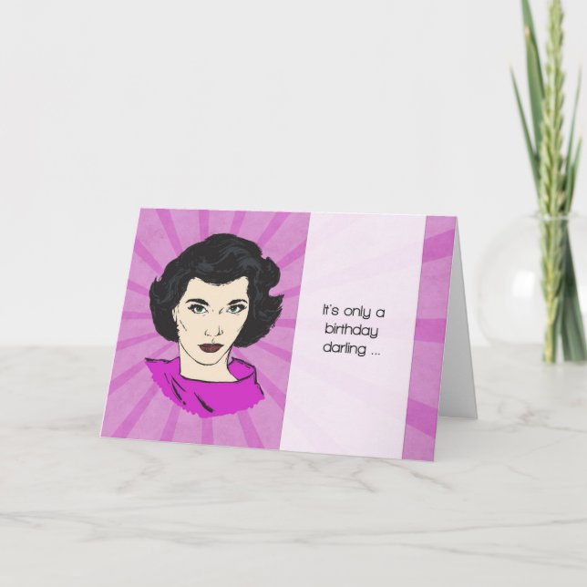 Cartão de Aniversário Retroativo com Engraçado fic (Frente)