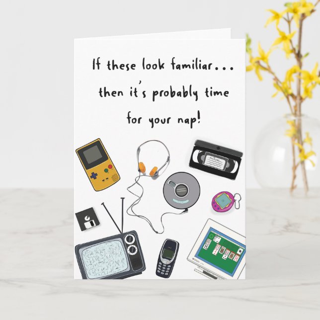 Cartão de Aniversário Retroativo para amigos e fam (Flor Amarela)