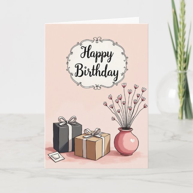 Cartão de Aniversário Rolo Alegre (Frente)