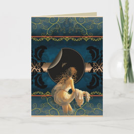 Cartão de aniversário romântico - Mulher na Água