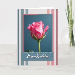 Cartão de Aniversário Rosa Fúcsia