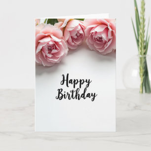 Cartão de Aniversário Rosa Rosa-Pink