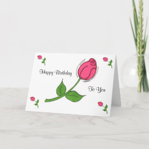 Cartão de aniversário Rosebud