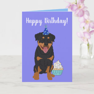 Cartão de Aniversário Rottweiler