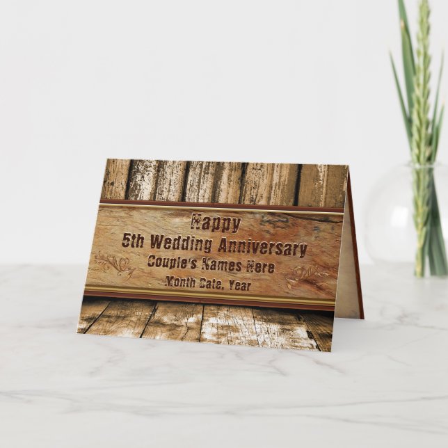 Cartão de Aniversário Russo de Casamento 5 para Ma (Frente)