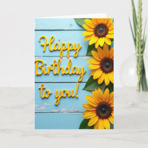 Cartão de Aniversário Rustic Bloom