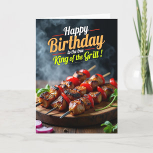 Cartão de Aniversário Rustic Grill
