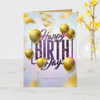 cartão de aniversário - saudação de aniversário