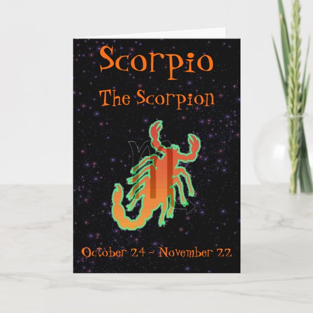 Cartão de aniversário Scorpio (Frente)