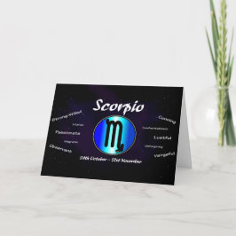 Cartão de Aniversário Scorpio