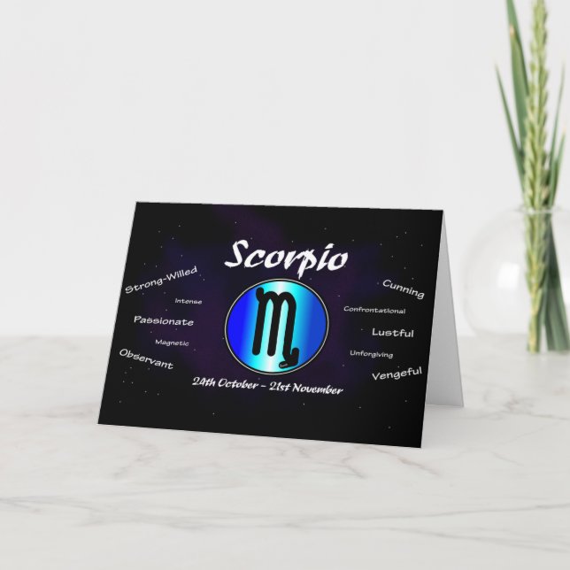 Cartão de Aniversário Scorpio (Frente)