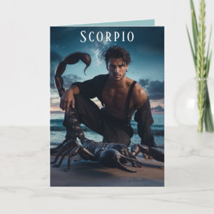 Cartão de Aniversário Scorpio Male