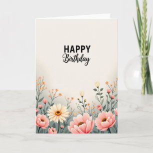 Cartão de Aniversário Serene Script