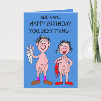 Cartão de aniversário sexy