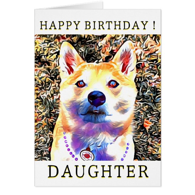 Cartão de Aniversário Shiba Inu 3 (Frente)
