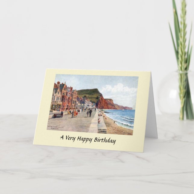 Cartão de aniversário - Sidmouth, Devon (Frente)