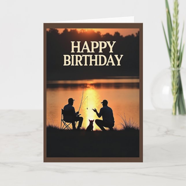 Cartão de Aniversário Silhueta Pacífica (Frente)