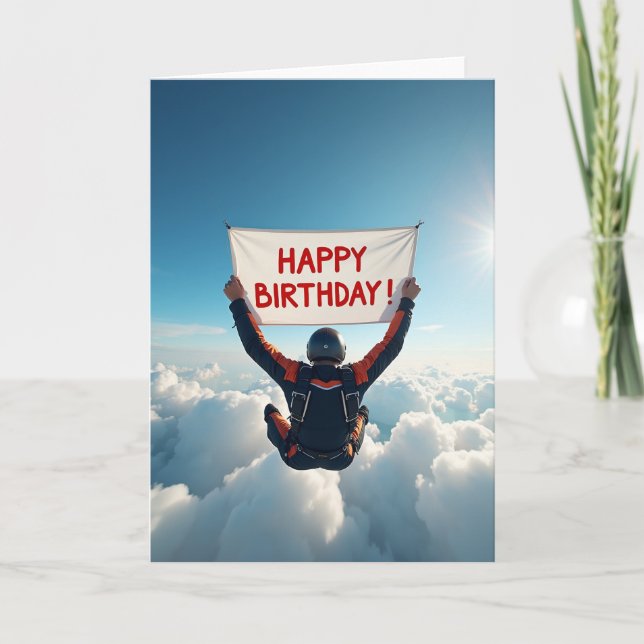 Cartão de Aniversário Sky Banner (Frente)