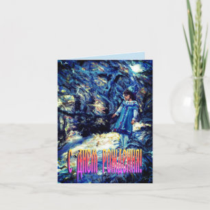 Cartão de aniversário Snegurochka em russo