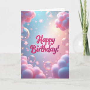 Cartão de Aniversário Sonho Pastel