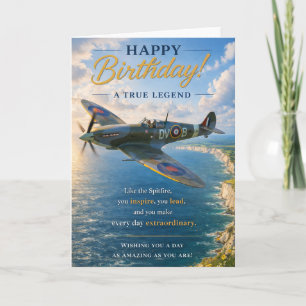 Cartão de Aniversário Spitfire – Cartão de Anivers
