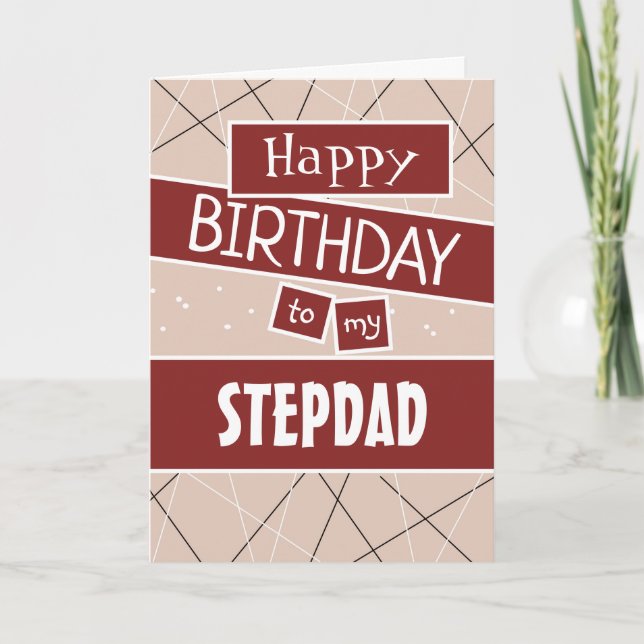 Cartão de Aniversário Stepdad (Frente)