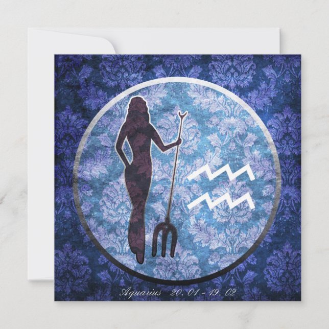 Cartão de aniversário: Sternzeichen homem de água (Frente)