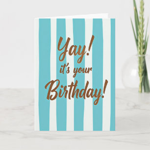 Cartão de Aniversário Striped Shimmer